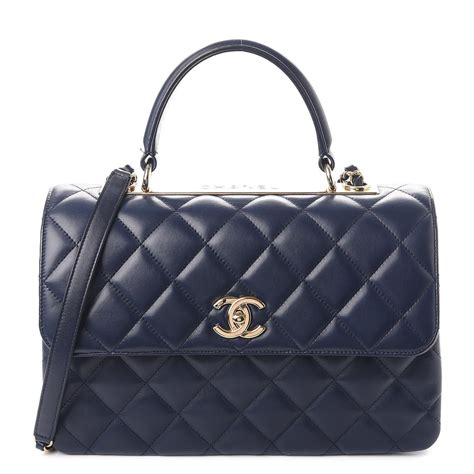 chanel bag navy blue.